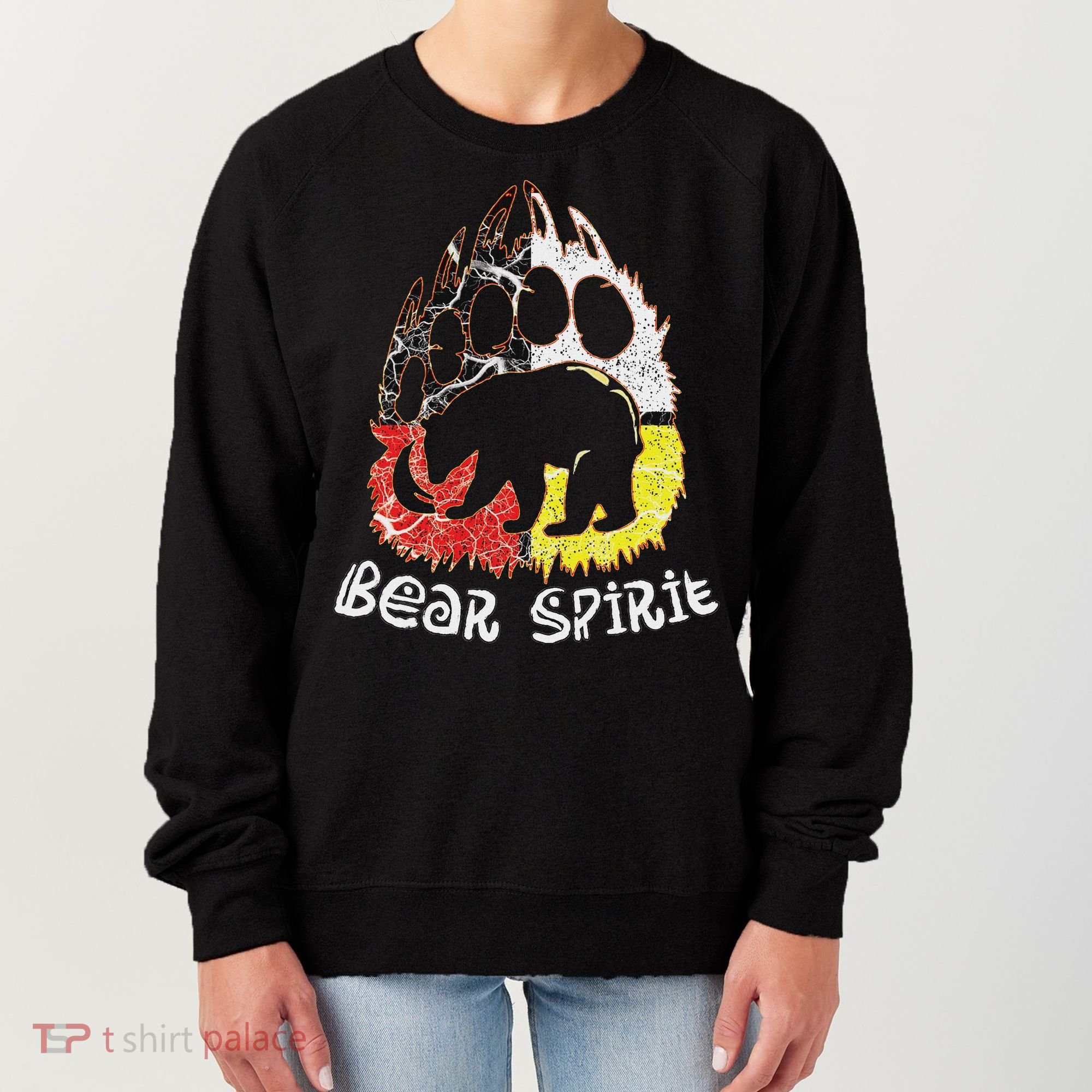 Native American Bear Spirit, Bear Paw Women's Sweatshirt