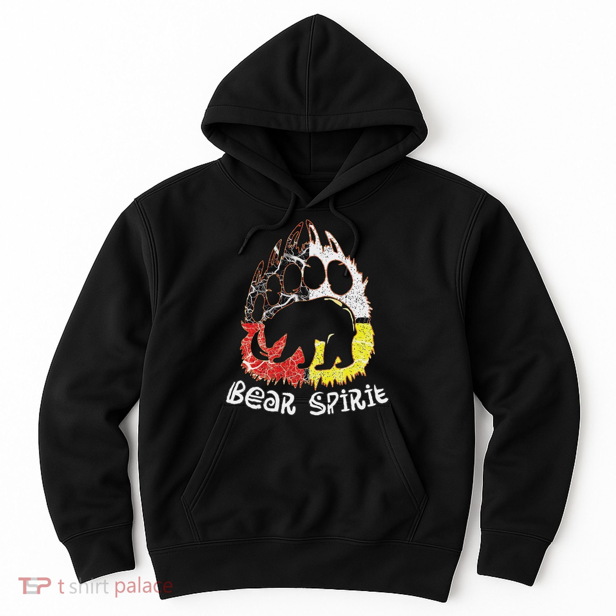 Native American Bear Spirit, Bear Paw Hoodie