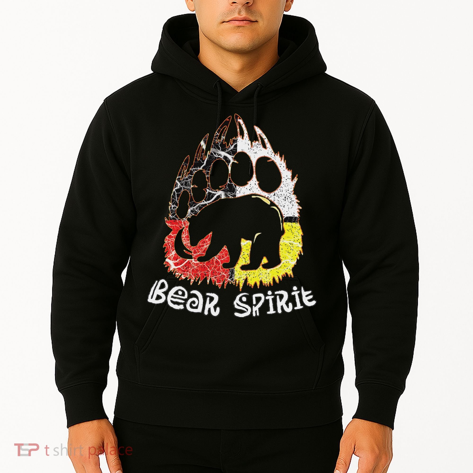 Native American Bear Spirit, Bear Paw Hoodie