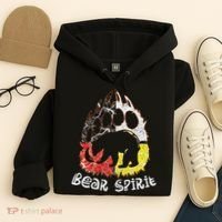 Native American Bear Spirit, Bear Paw Hoodie thumb 4