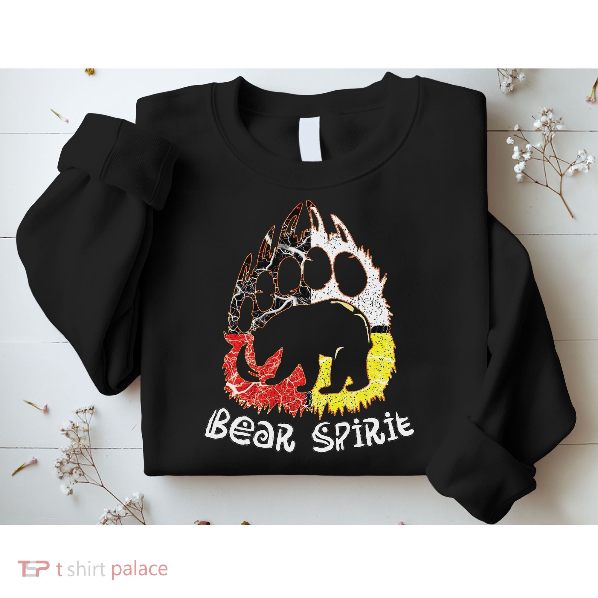 Native American Bear Spirit, Bear Paw Sweatshirt