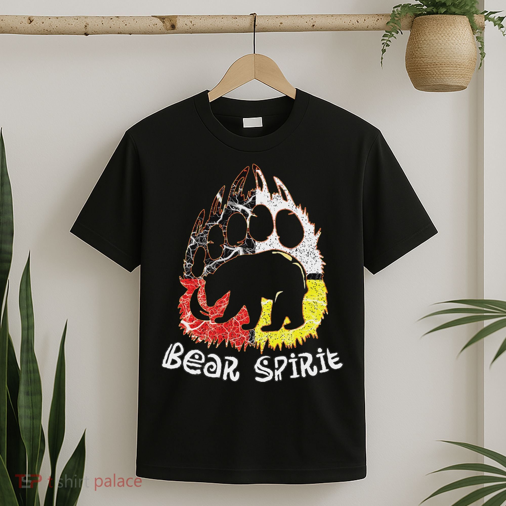 Native American Bear Spirit, Bear Paw T-Shirt