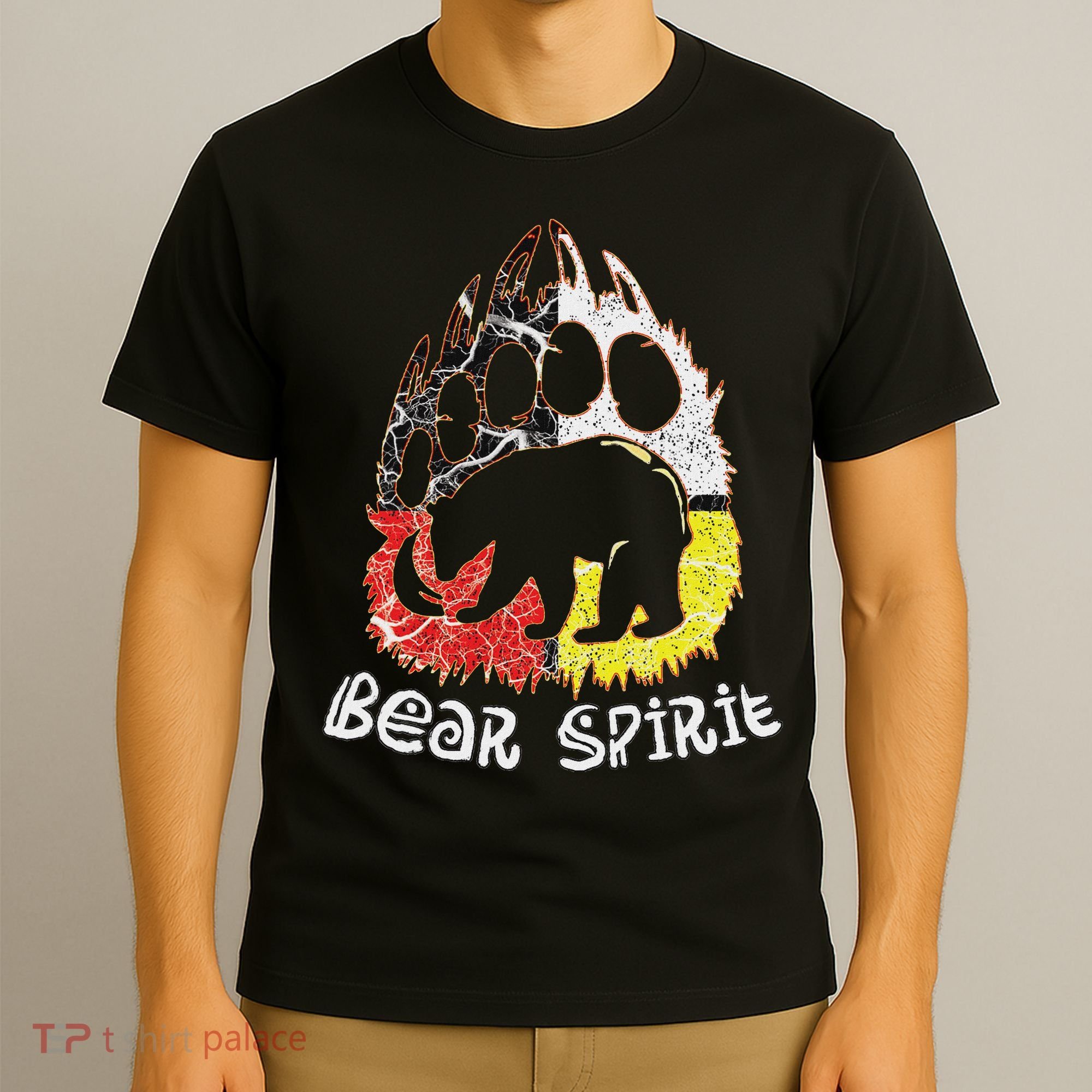 Native American Bear Spirit, Bear Paw T-Shirt