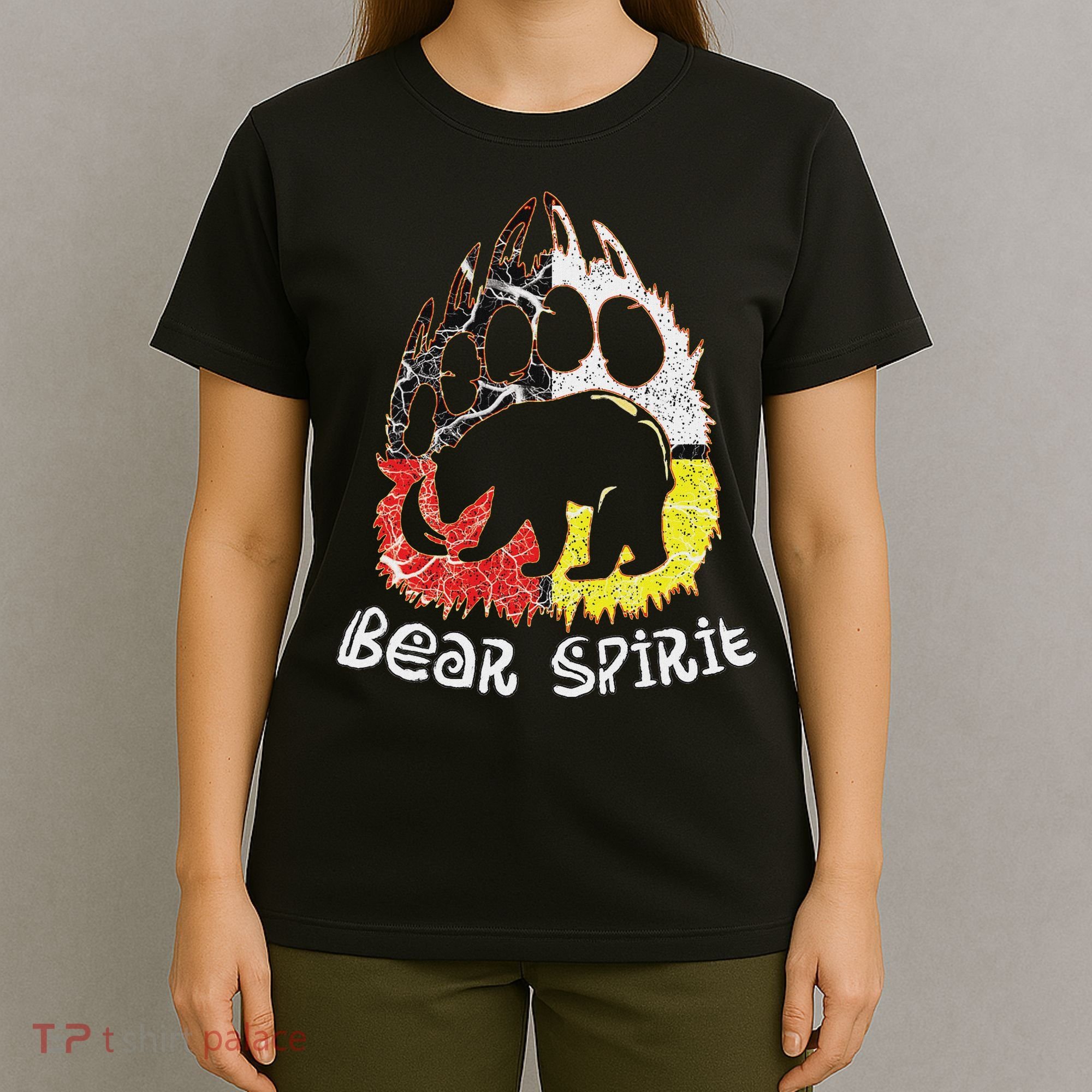 Native American Bear Spirit, Bear Paw T-Shirt