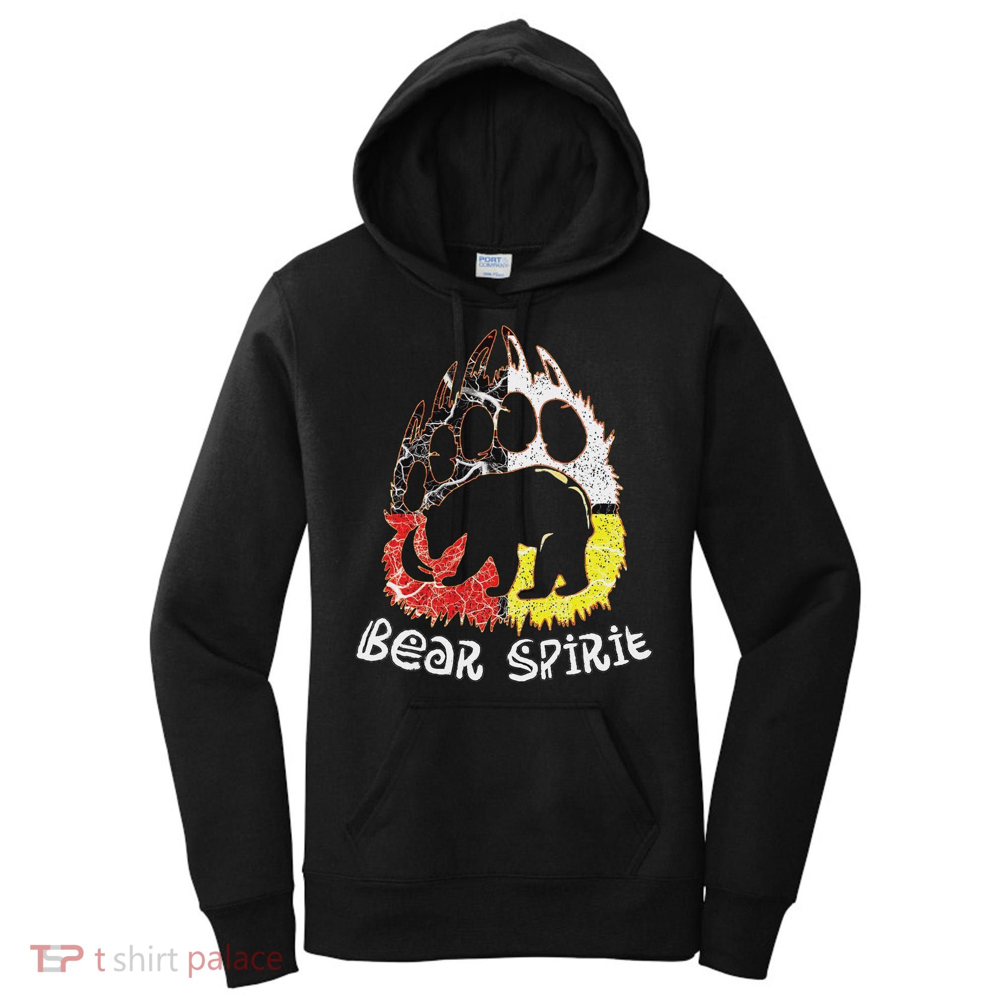 Native American Bear Spirit, Bear Paw Women's Hoodie