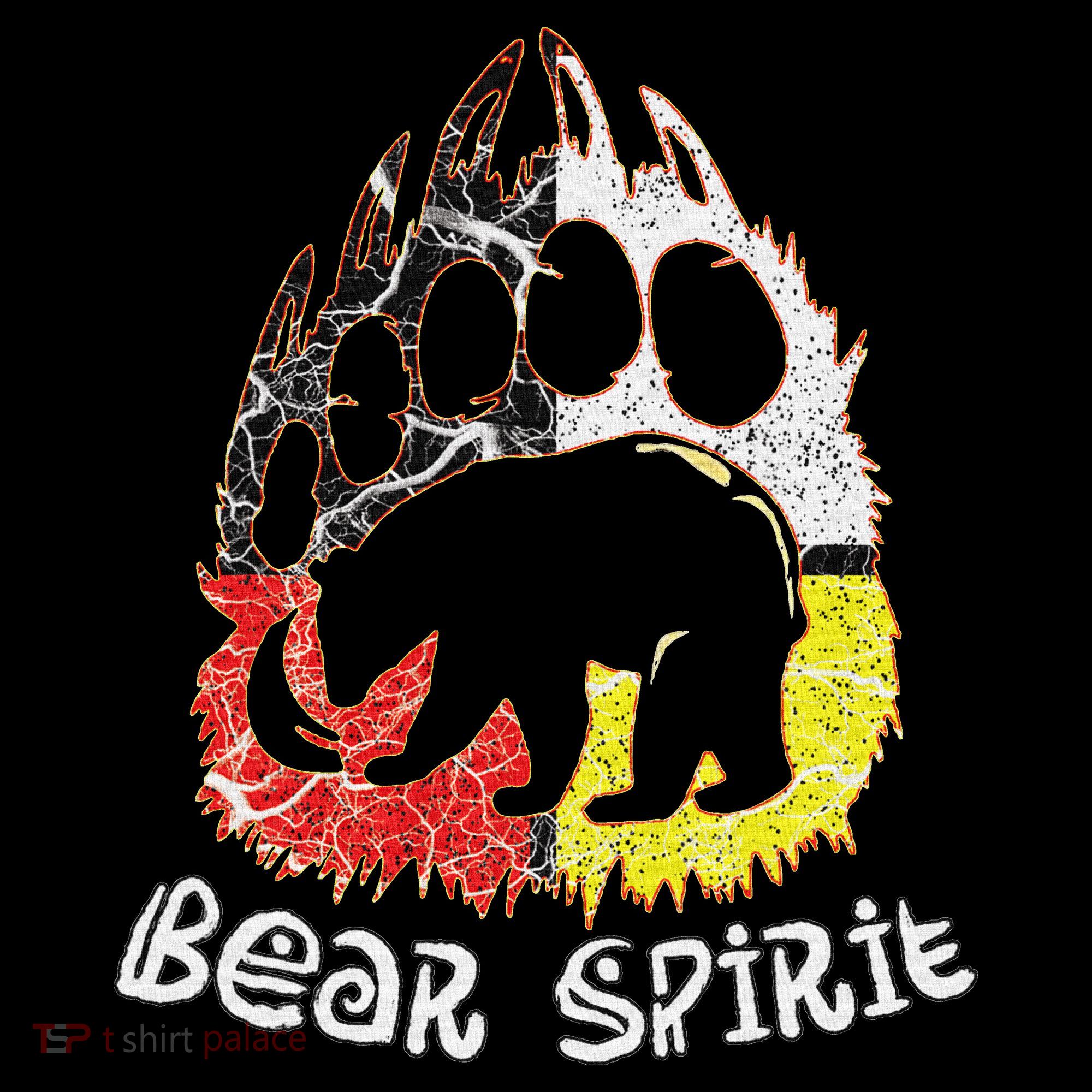 Native American Bear Spirit, Bear Paw Women's Hoodie