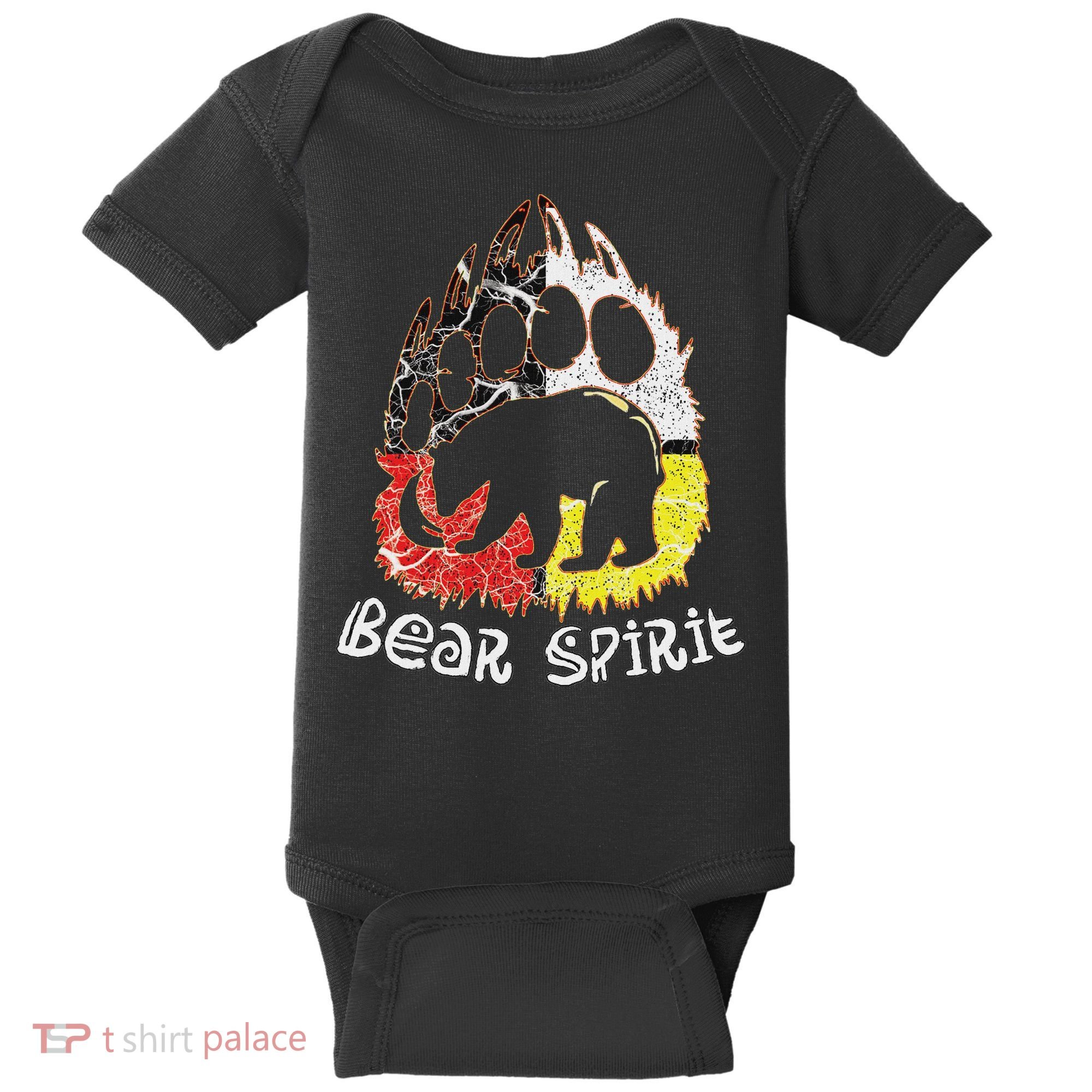 Native American Bear Spirit, Bear Paw Baby Bodysuit