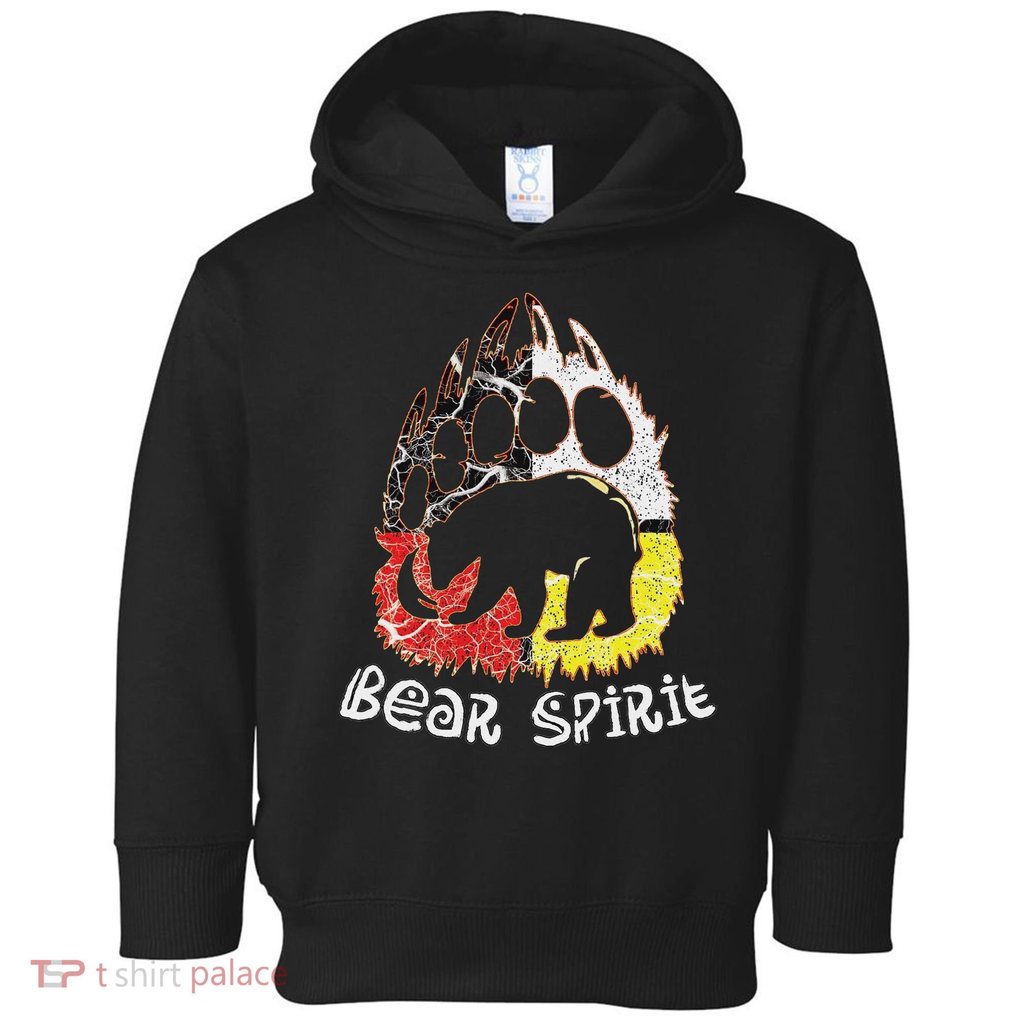 Native American Bear Spirit, Bear Paw Toddler Hoodie
