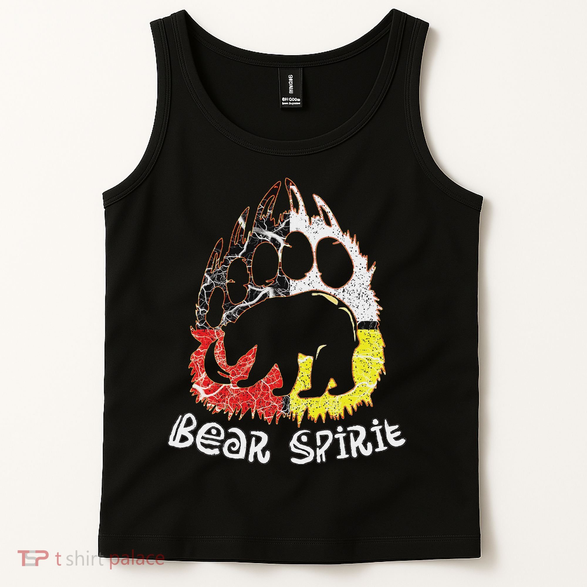 Native American Bear Spirit, Bear Paw Tank Top