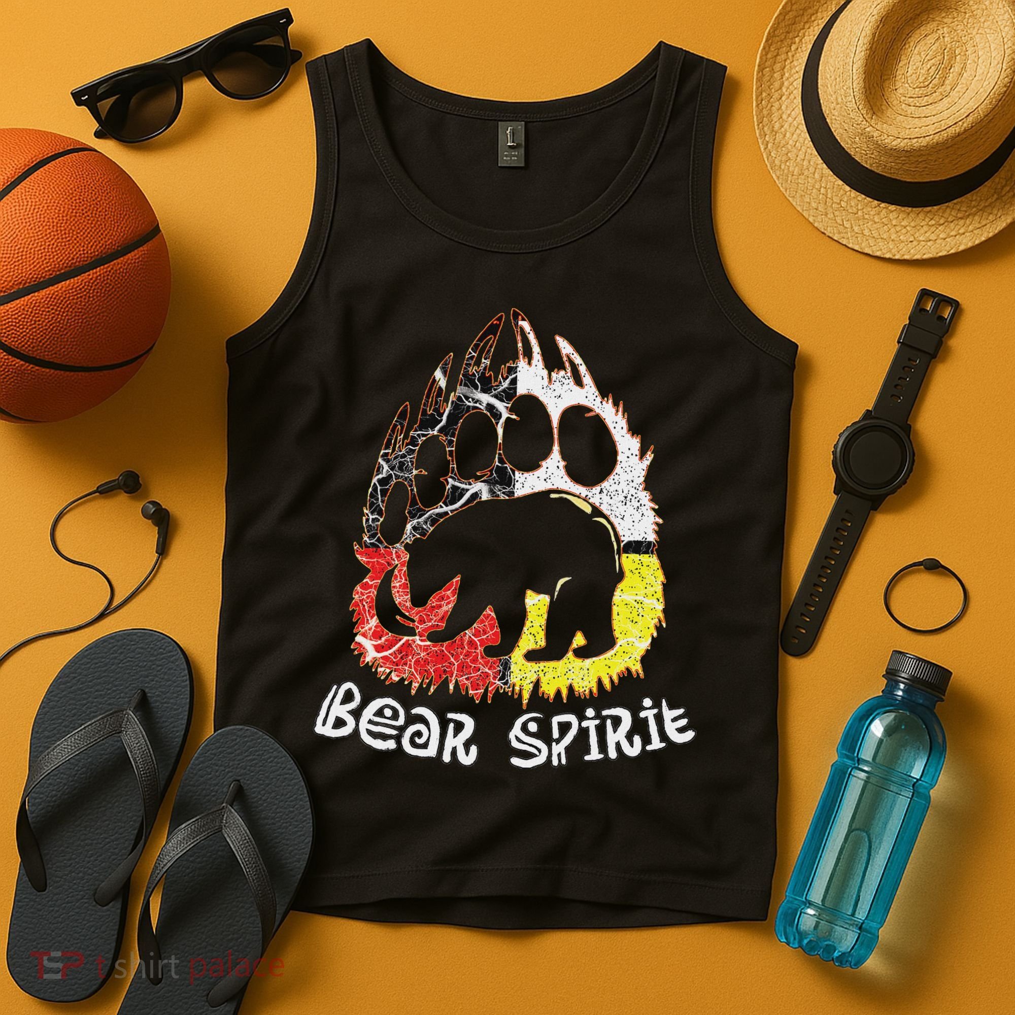 Native American Bear Spirit, Bear Paw Tank Top