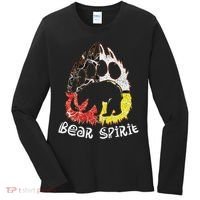 Native American Bear Spirit, Bear Paw Women's Long Sleeve Shirt thumb 0