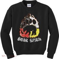 Native American Bear Spirit, Bear Paw Kids Sweatshirt thumb 0