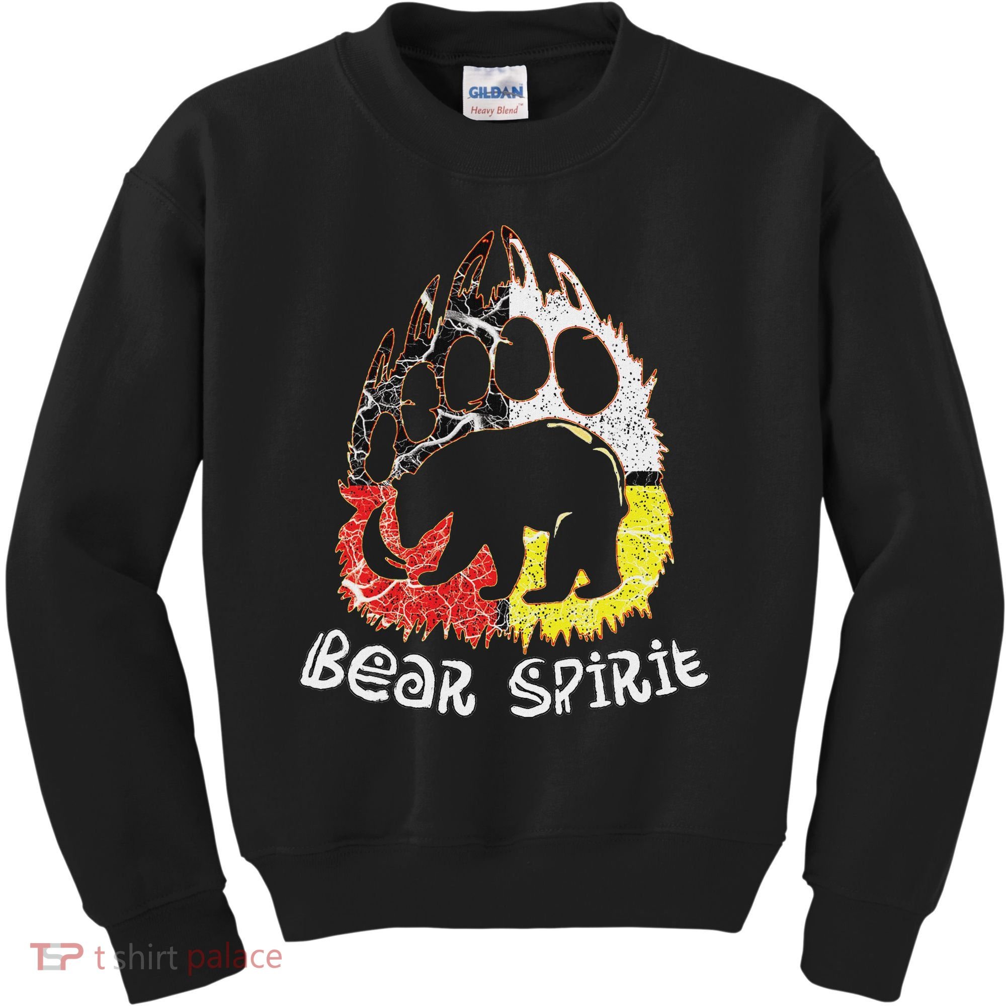 Native American Bear Spirit, Bear Paw Kids Sweatshirt