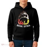 Native American Bear Spirit, Bear Paw Kids Hoodie thumb 4