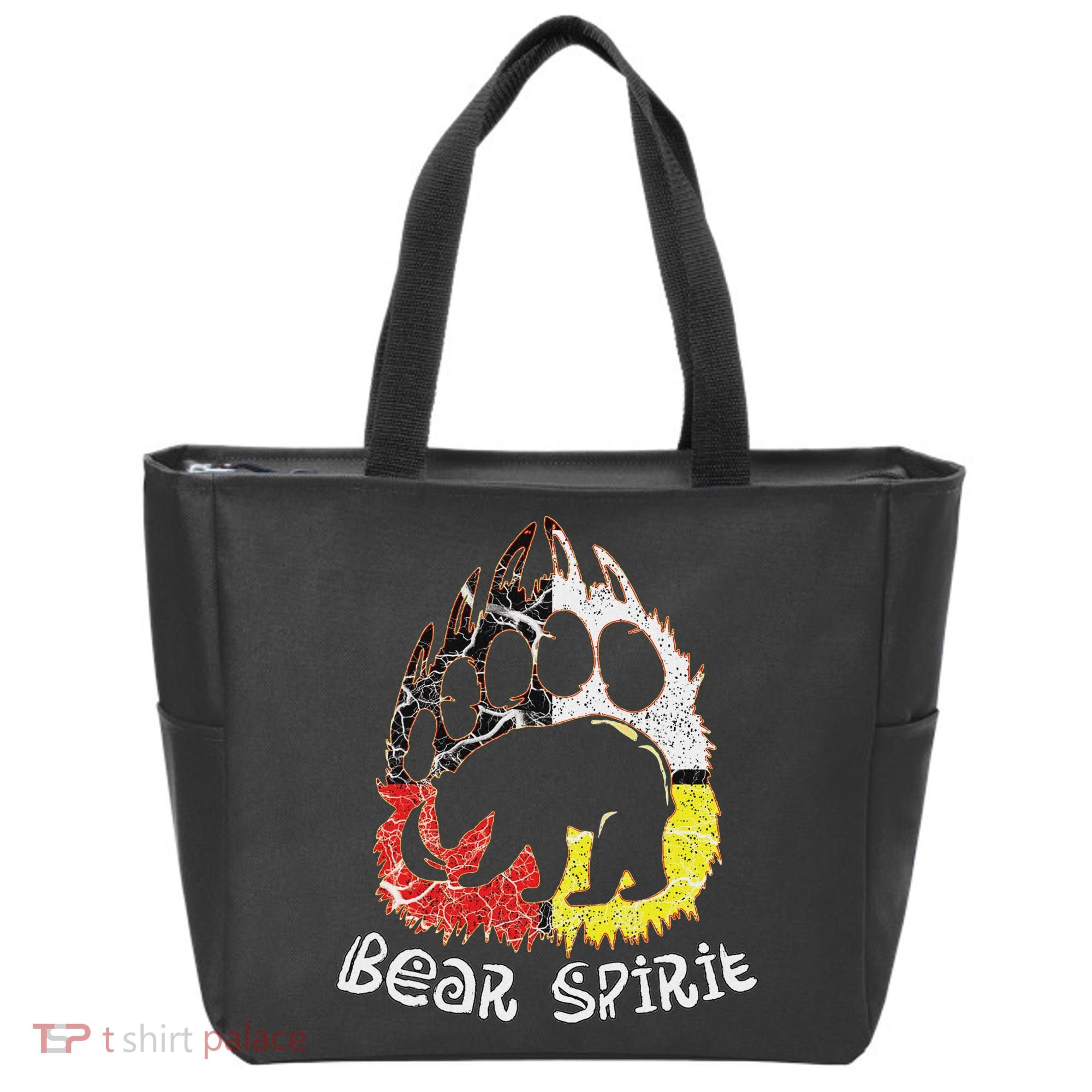 Native American Bear Spirit, Bear Paw Tote Bag