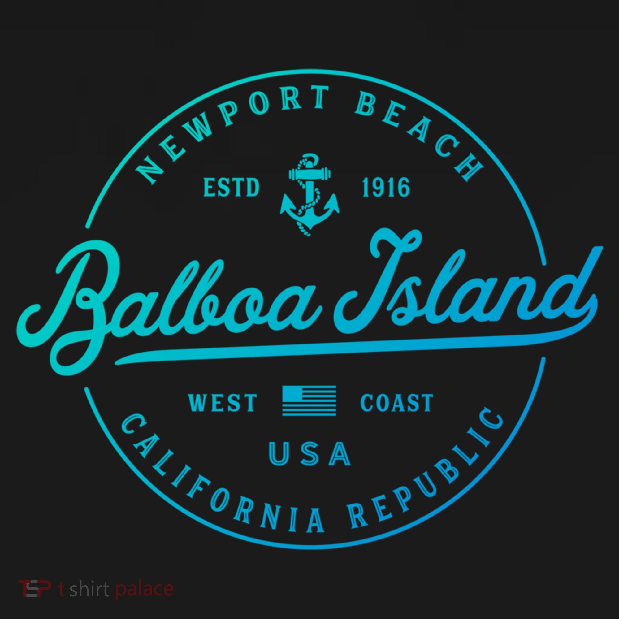 Nautical Anchor Balboa Island California Travel Vacation Gift Women's Hoodie