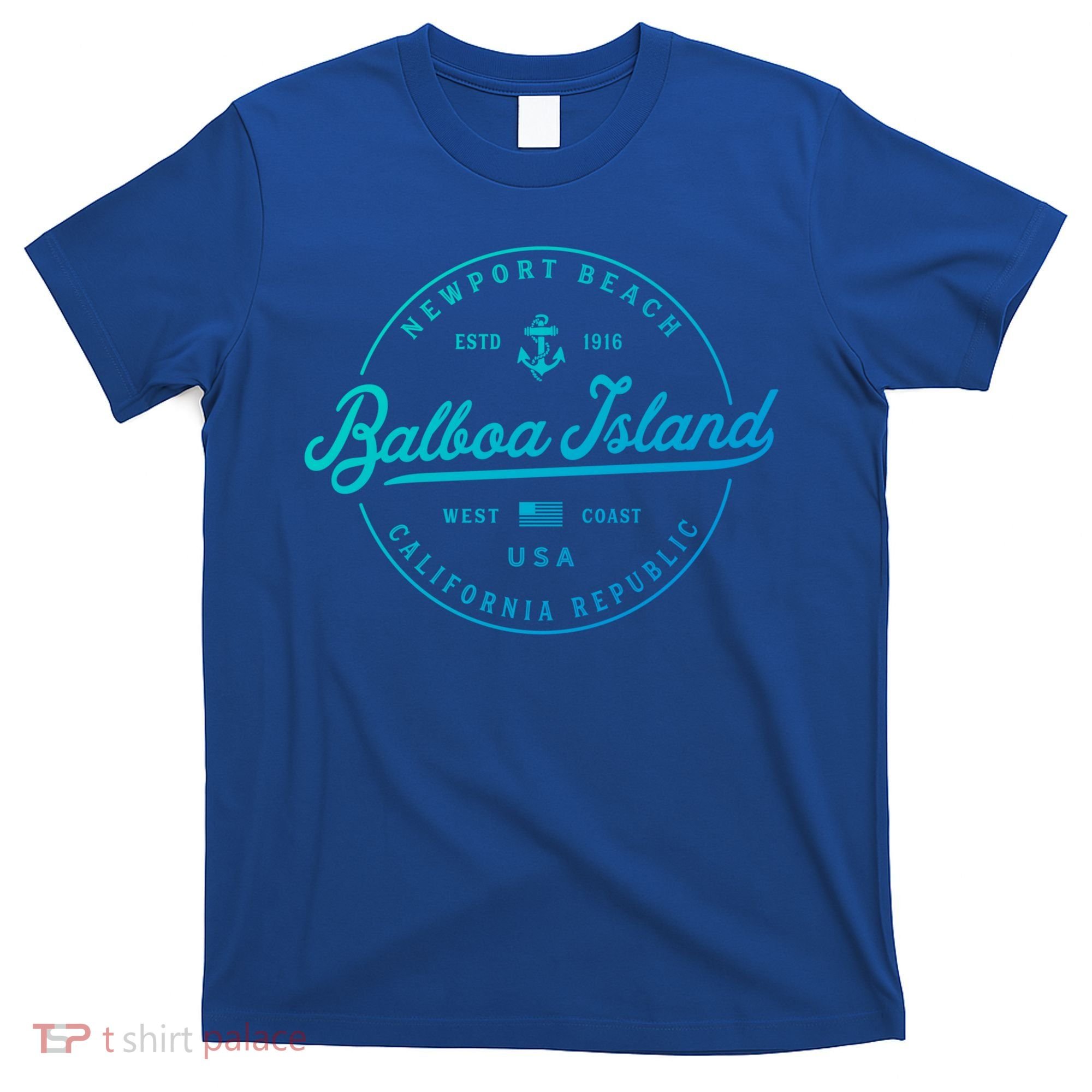 Nautical Anchor Balboa Island California Travel Vacation Gift T-Shirt