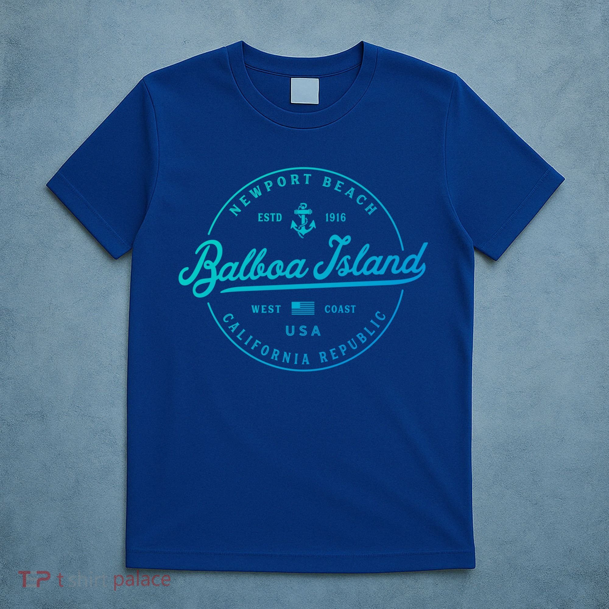 Nautical Anchor Balboa Island California Travel Vacation Gift T-Shirt