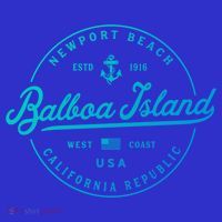 Nautical Anchor Balboa Island California Travel Vacation Gift Mousepad thumb 1