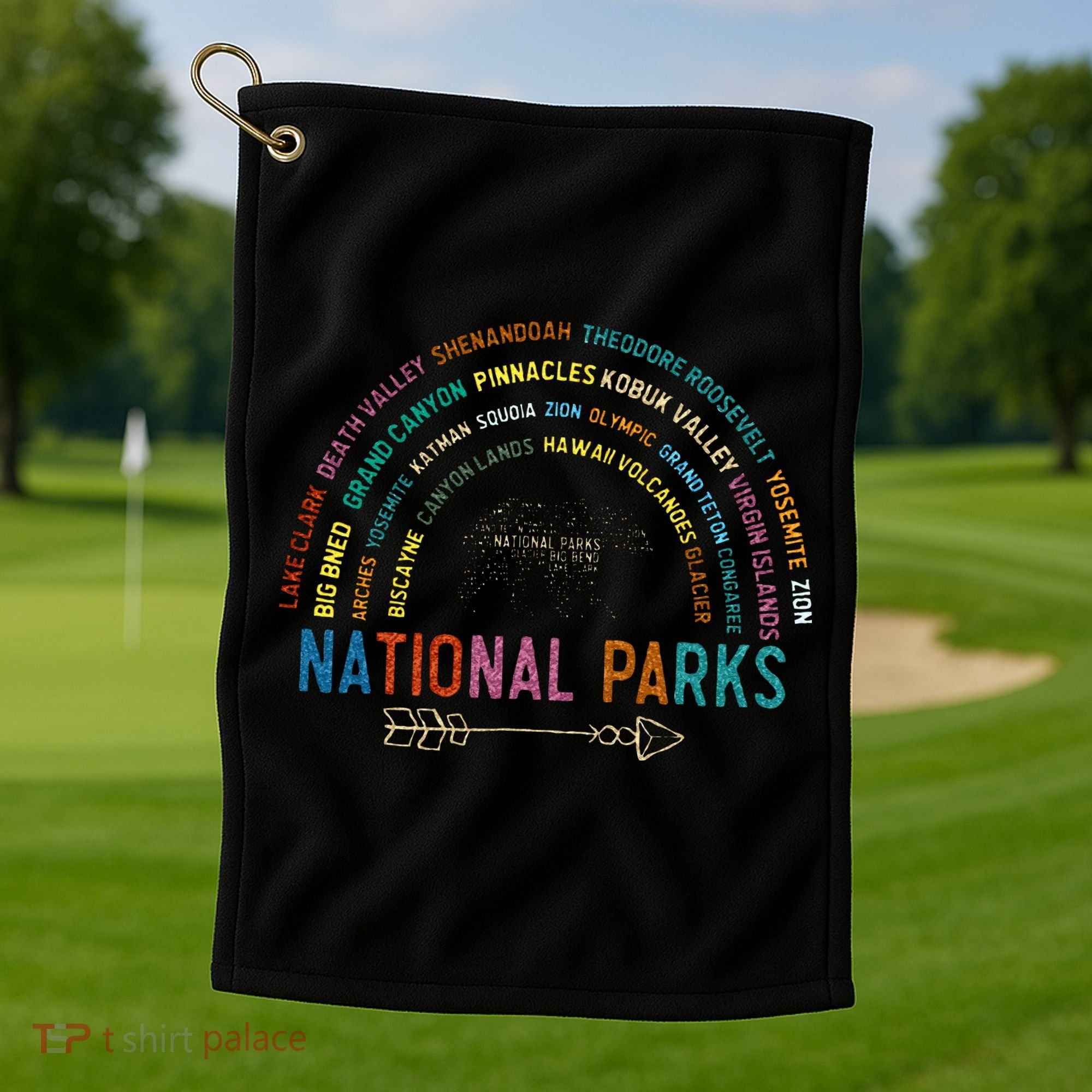 Native American Bear Spirit Bear Paw Golf Towel