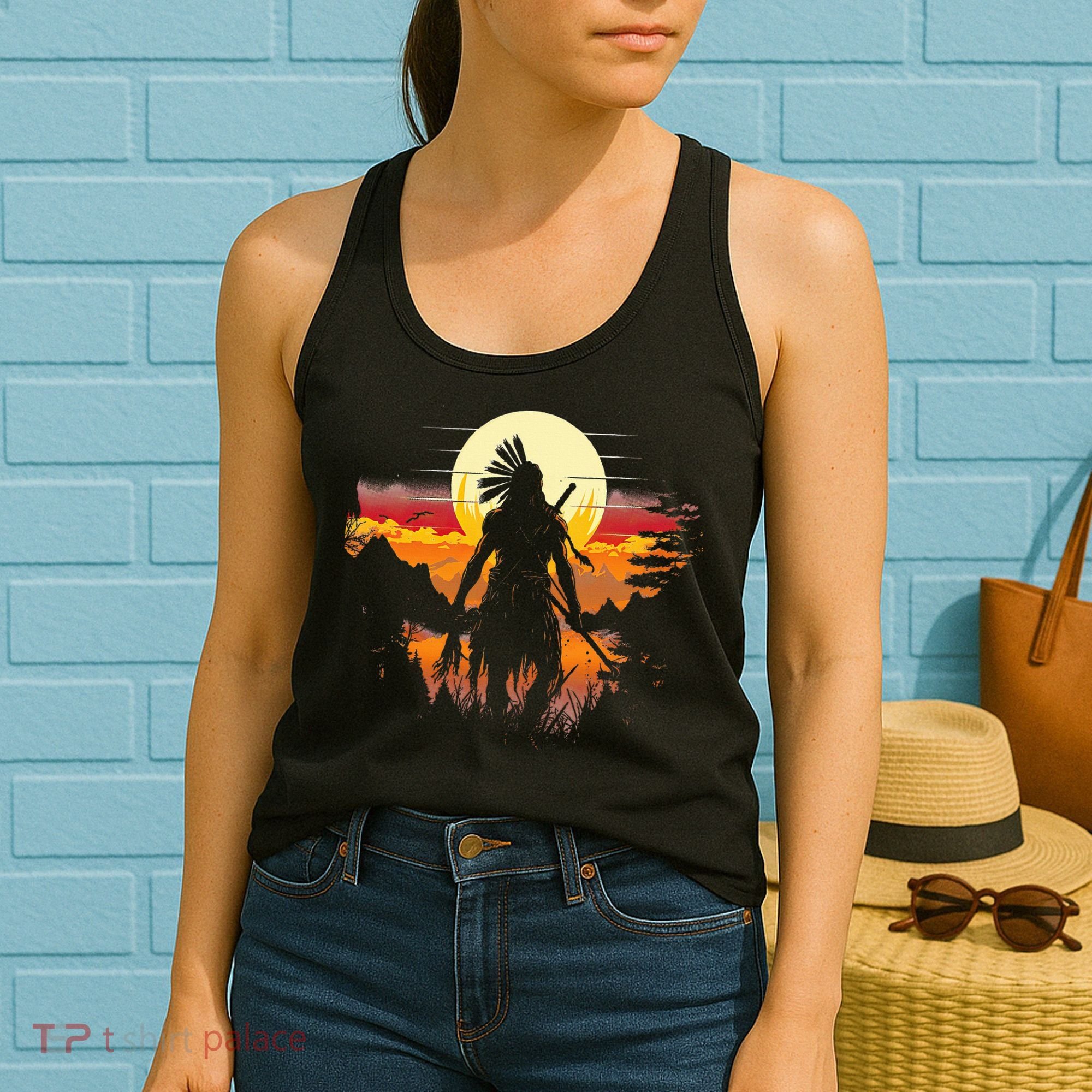 Native American Chief Tribes Culture Sacred Sioux Women's Tank Top