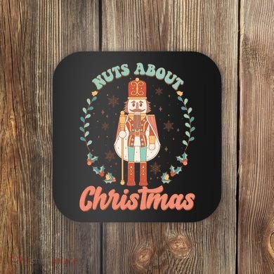 Nuts About Christmas Funny Holiday Coaster
