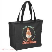 Nuts About Christmas Funny Holiday Tote Bag thumb 2