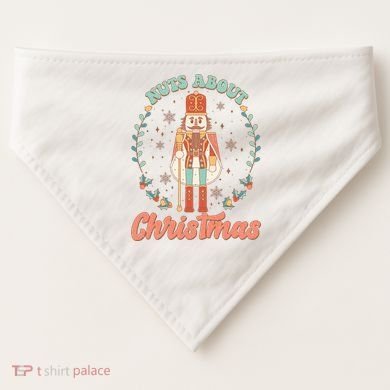Nuts About Christmas Funny Holiday USA-Made Doggie Bandana