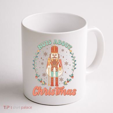 Nuts About Christmas Funny Holiday Coffee Mug back