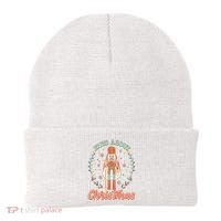 Nuts About Christmas Funny Holiday Beanie thumb 0