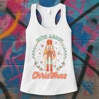 Nuts About Christmas Funny Holiday Women's Tank Top thumb 3