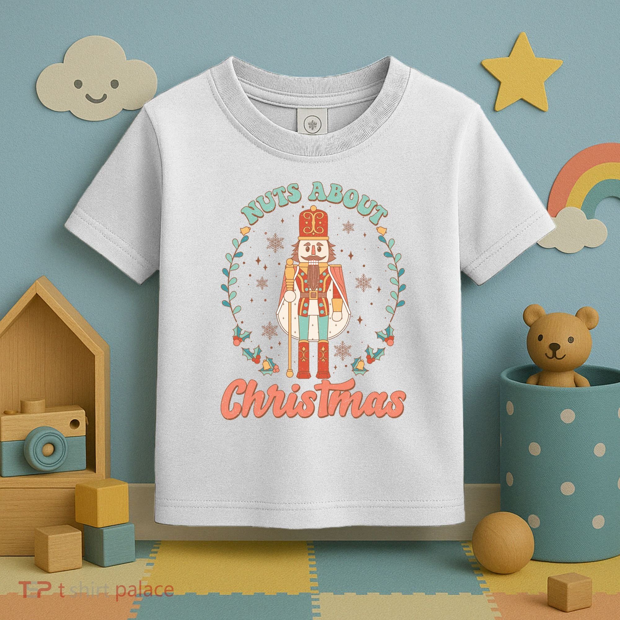 Nuts About Christmas Funny Holiday Toddler T-Shirt