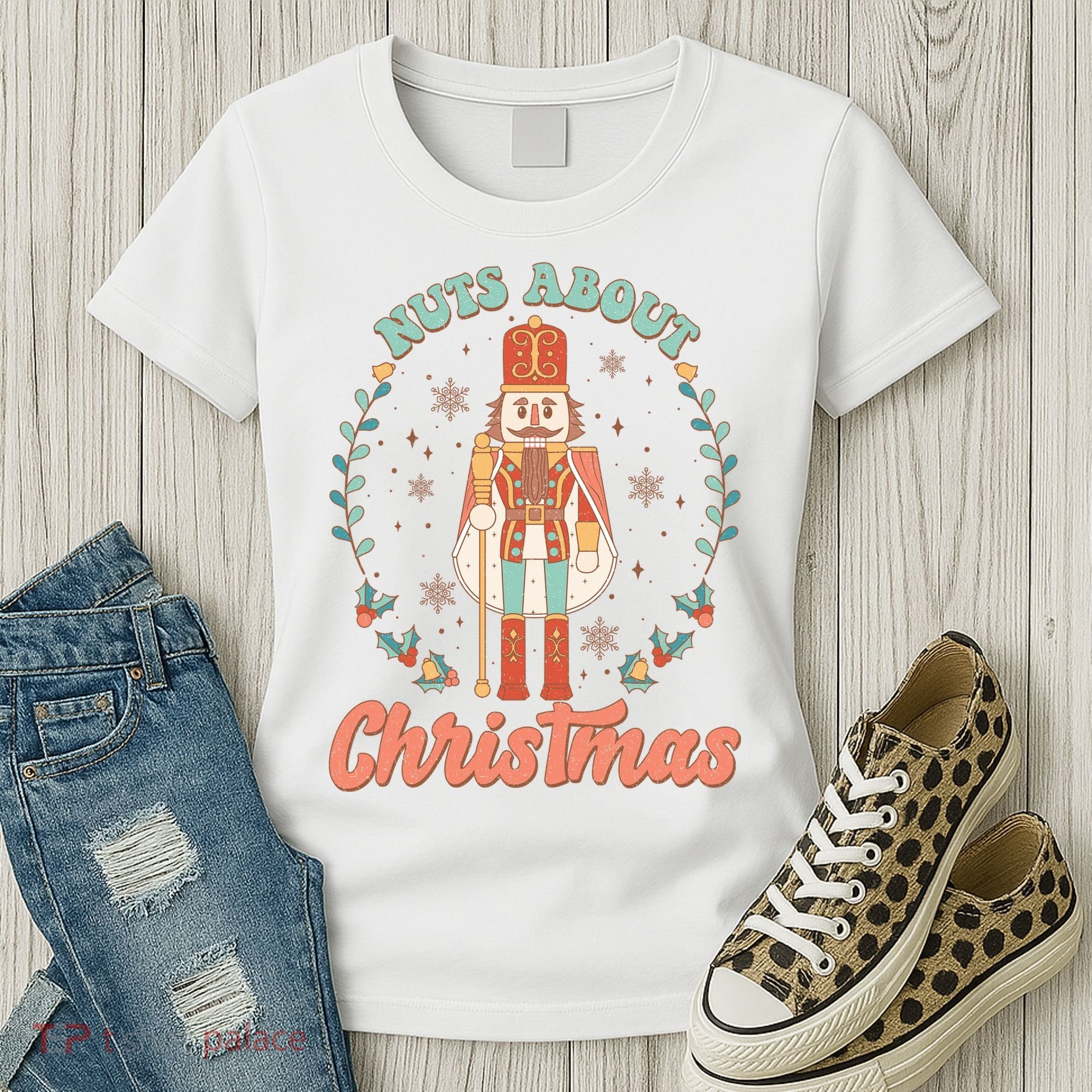 Nuts About Christmas Funny Holiday Women's T-Shirt