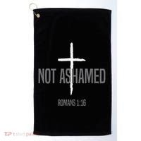 Not Ashamed Cross Inspirational Christian Religious Bible Golf Towel thumb 0