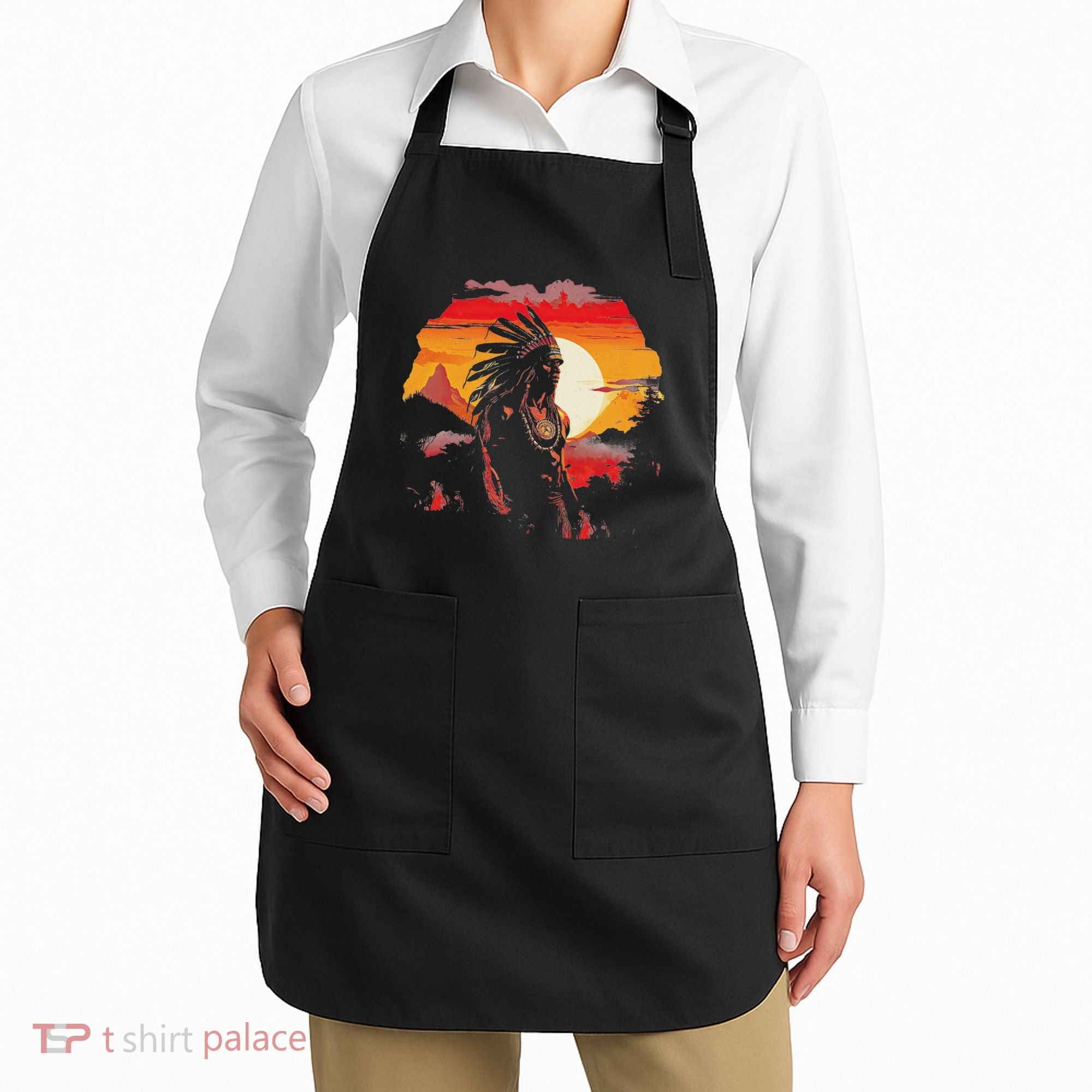 Native American Chief Tribes Culture Sacred Sioux Apron
