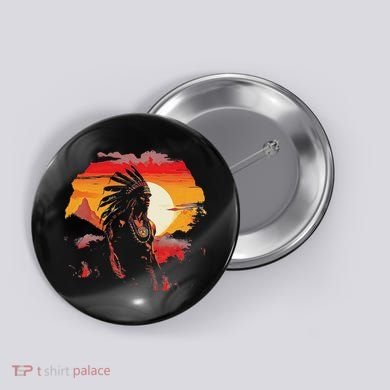 Native American Chief Tribes Culture Sacred Sioux Button