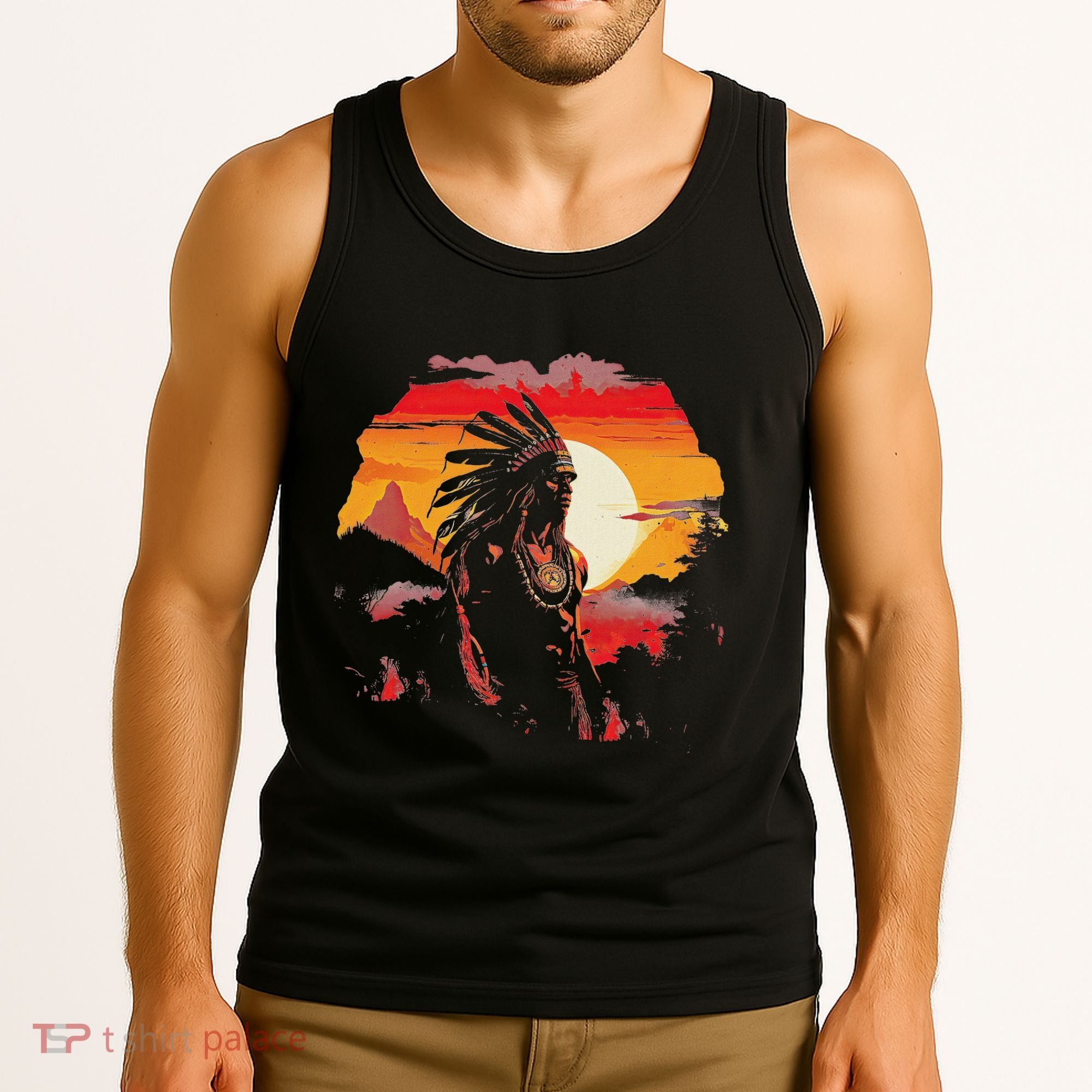 Native American Chief Tribes Culture Sacred Sioux Tank Top