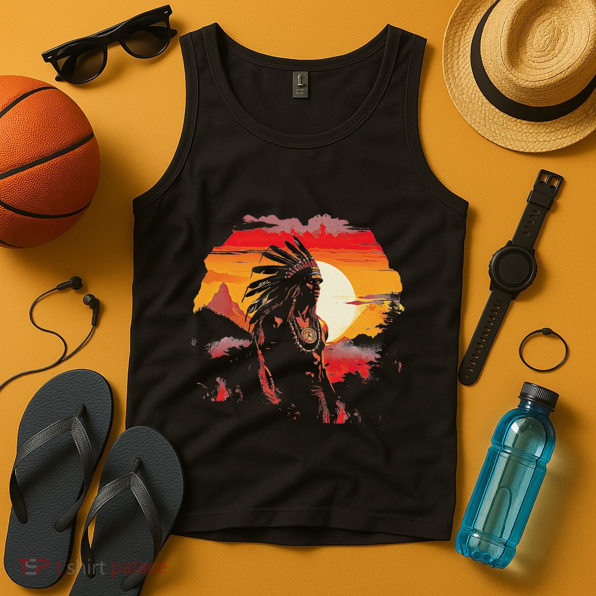 Native American Chief Tribes Culture Sacred Sioux Tank Top