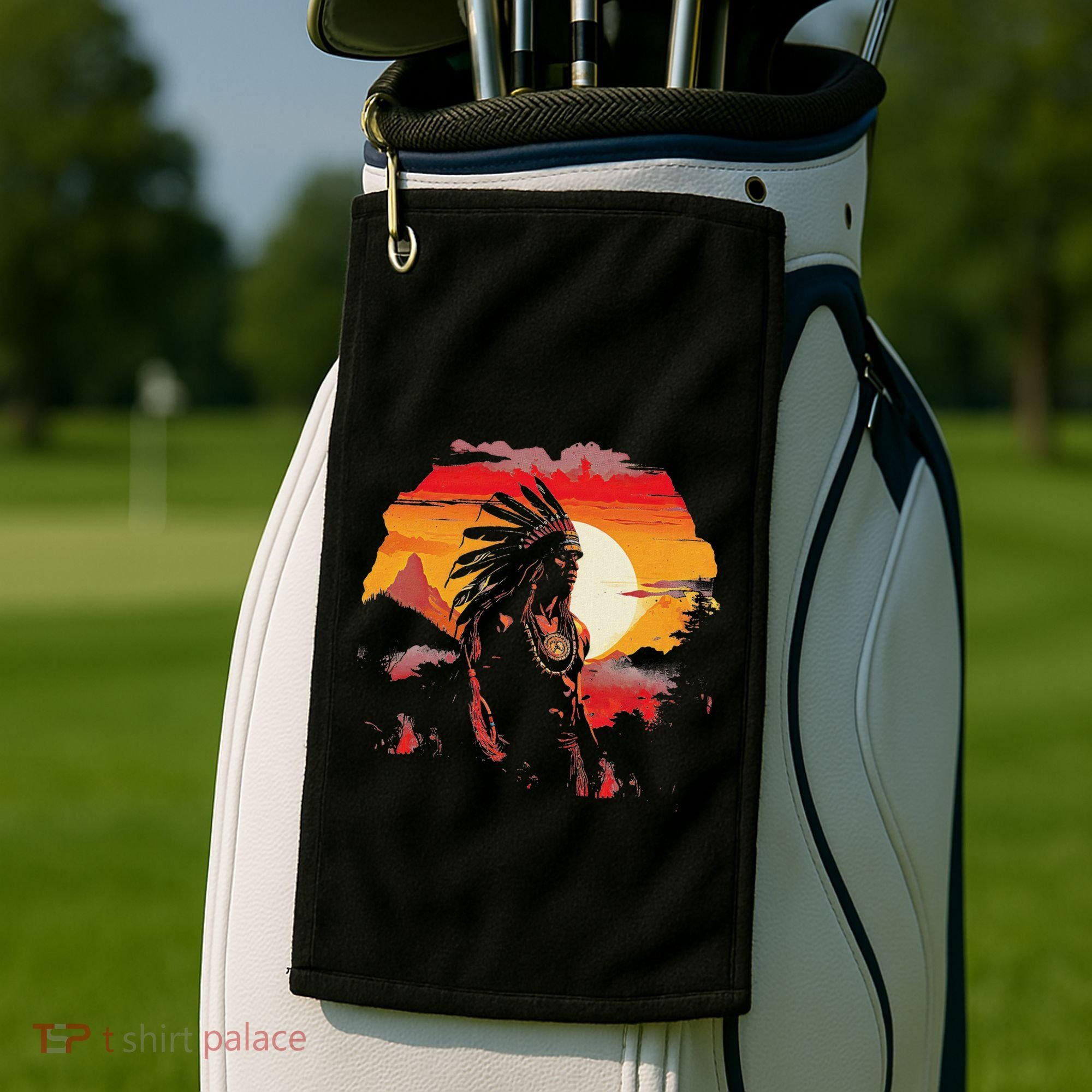 Native American Chief Tribes Culture Sacred Sioux Golf Towel