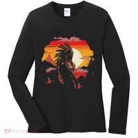 Native American Chief Tribes Culture Sacred Sioux Women's Long Sleeve Shirt thumb 0