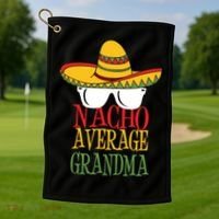Nacho Average Grandma Golf Towel thumb 1