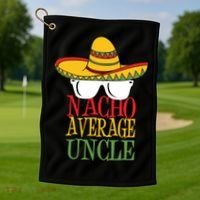 Nacho Average Uncle Golf Towel thumb 1