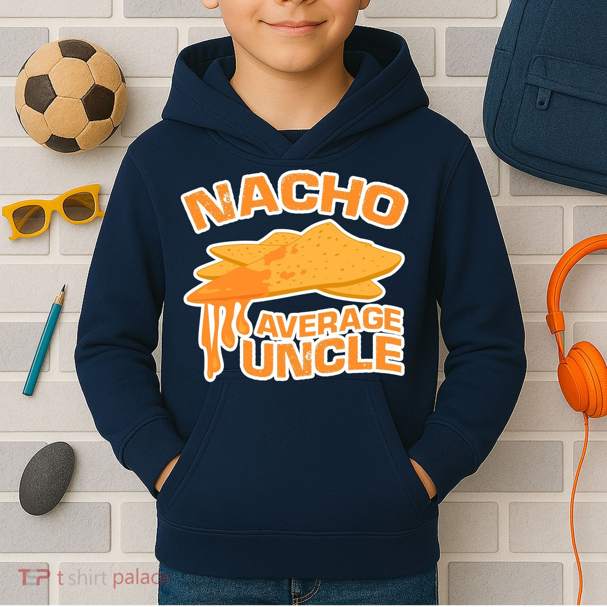 Nacho Average Uncle Funny Kids Hoodie