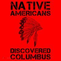 Native Americans Discovered Columbus Native American Day Gift Santa Hat thumb 1