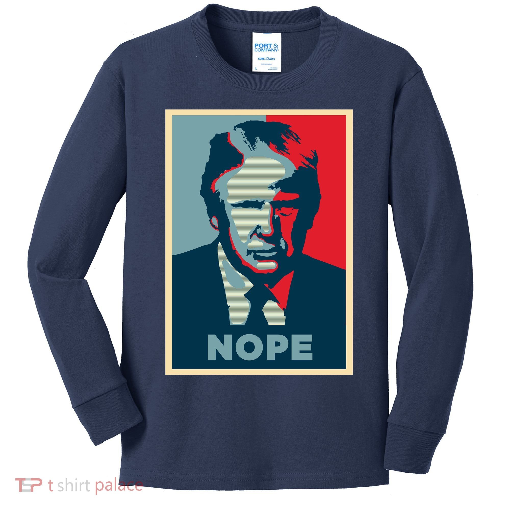 Donald Trump Nope  Kids Long Sleeve Shirt