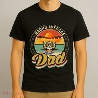 Nacho Average Dad For Mexican Nacho Loving Skull T-Shirt thumb 3