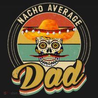 Nacho Average Dad For Mexican Nacho Loving Skull Backpack thumb 2