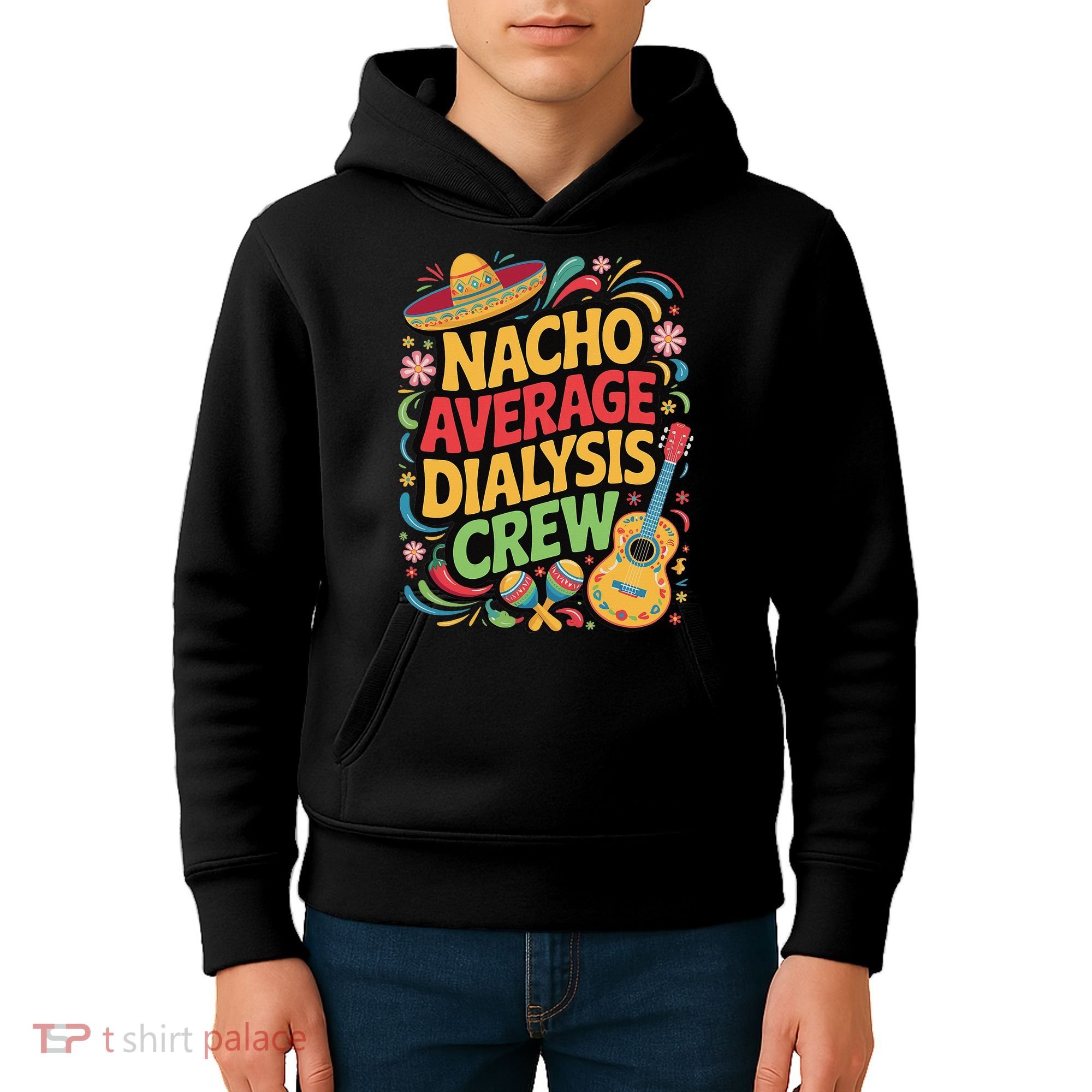 Nacho Average Dialysis Crew Kids Hoodie