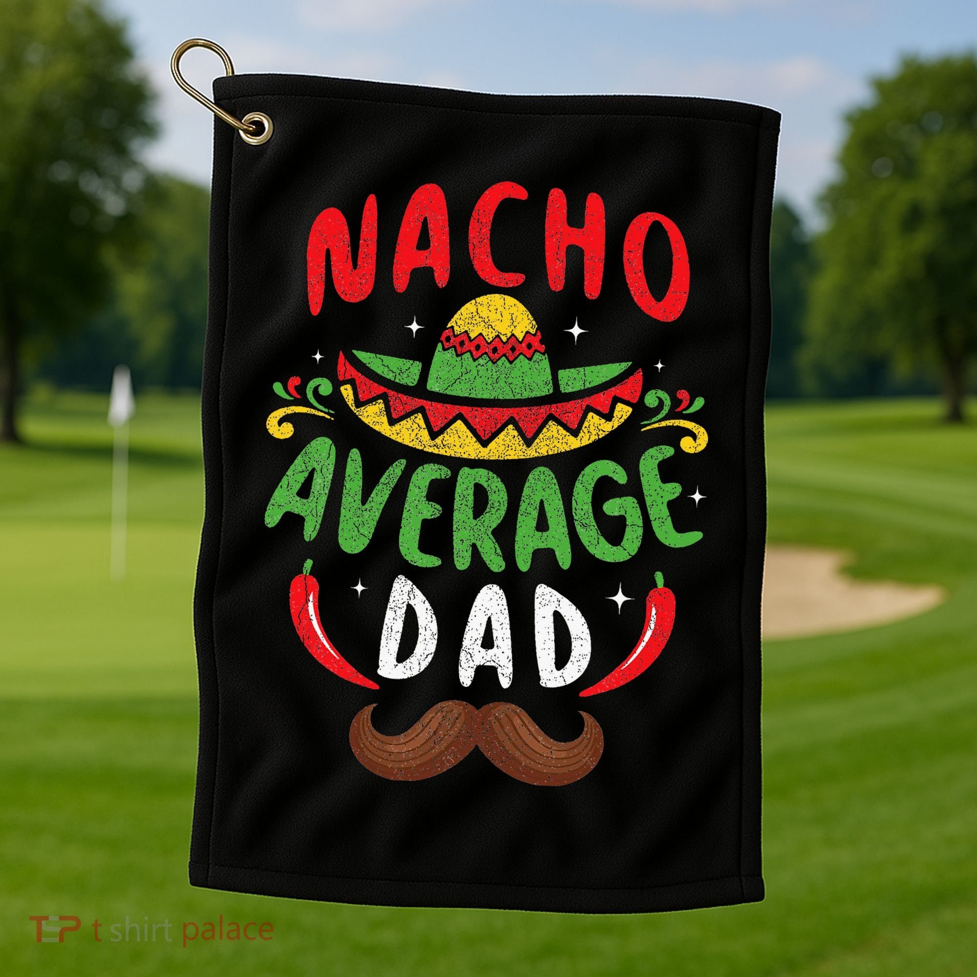 Nacho Average Dad Cinco De Mayo Mexican Family Matching Golf Towel