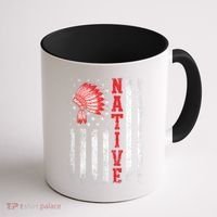 Native - American Day USA Flag Cherokee Indigenous People Coffee Mug thumb 1